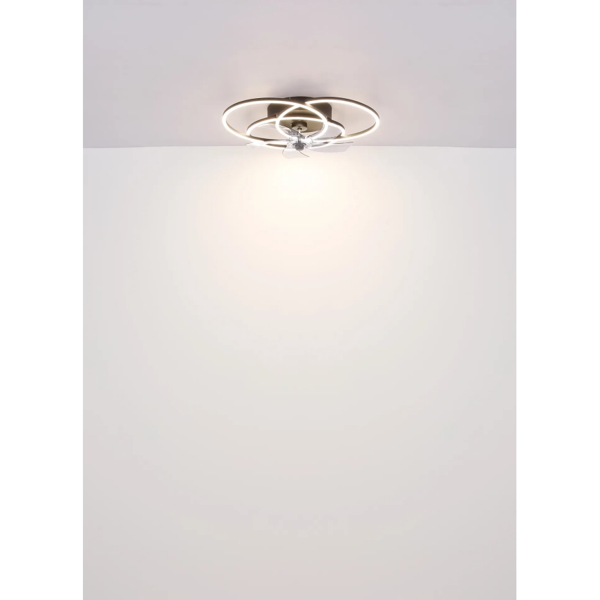 Globo - LED stropni ventilator s prigušivanjem LED/40W/230V 3000-6500K crni + daljinski upravljač