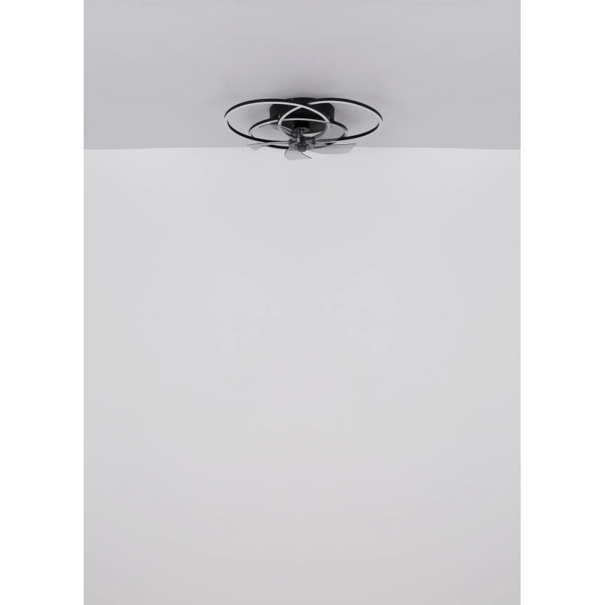 Globo - LED stropni ventilator s prigušivanjem LED/40W/230V 3000-6500K crni + daljinski upravljač