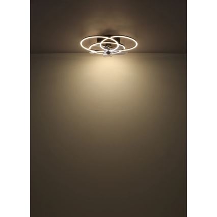 Globo - LED stropni ventilator s prigušivanjem LED/40W/230V 3000-6500K crni + daljinski upravljač