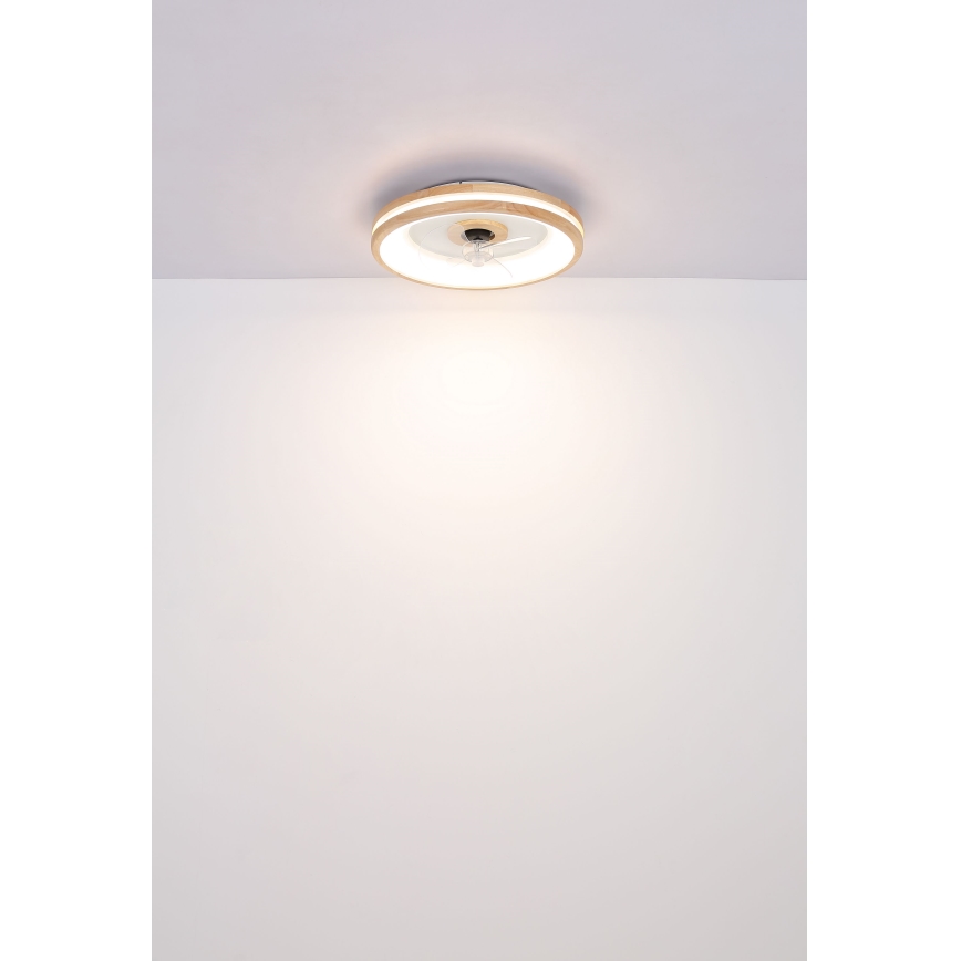 Globo - LED Prigušiva stropna svjetiljka s ventilatorom LED/30W/230V 2700-6500K smeđa + daljinski upravljač
