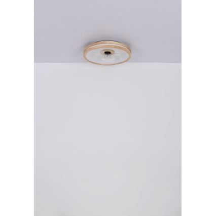 Globo - LED Prigušiva stropna svjetiljka s ventilatorom LED/30W/230V 2700-6500K smeđa + daljinski upravljač