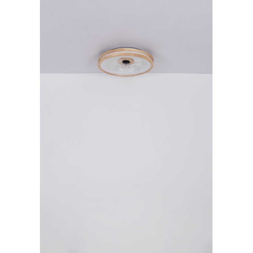 Globo - LED Prigušiva stropna svjetiljka s ventilatorom LED/30W/230V 2700-6500K smeđa + daljinski upravljač