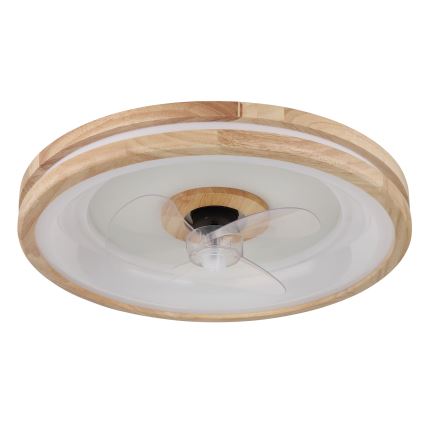 Globo - LED Prigušiva stropna svjetiljka s ventilatorom LED/30W/230V 2700-6500K smeđa + daljinski upravljač