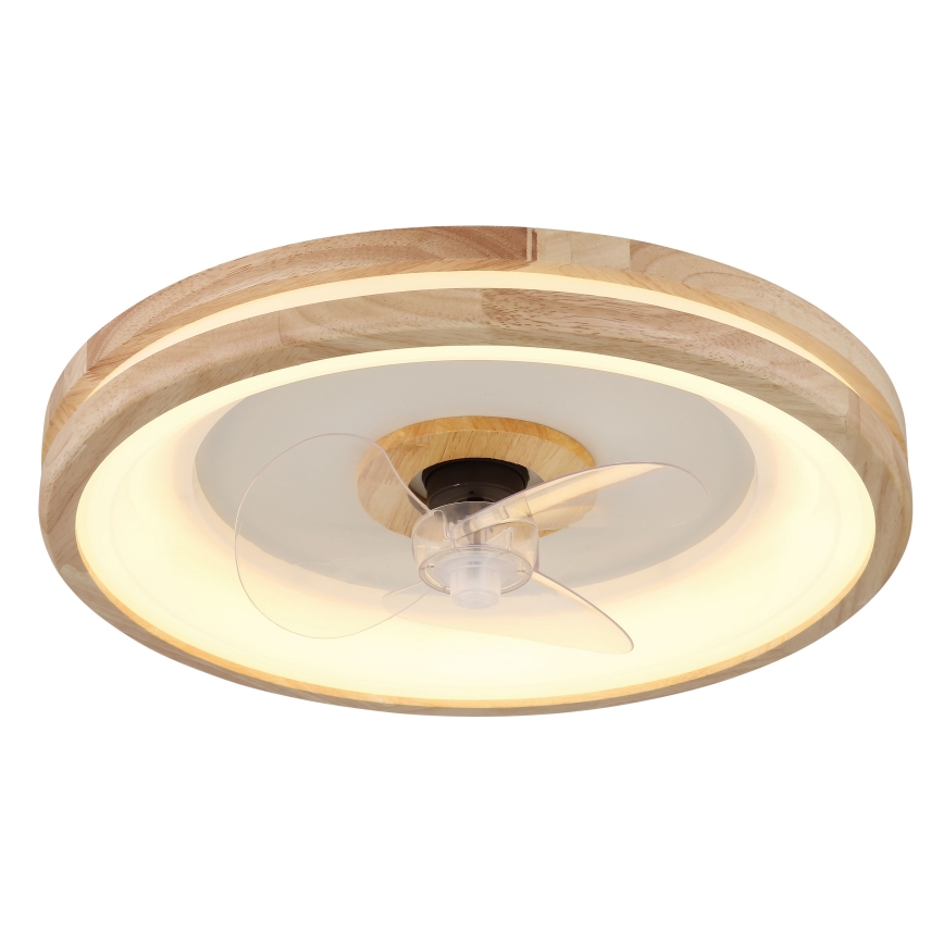 Globo - LED Prigušiva stropna svjetiljka s ventilatorom LED/30W/230V 2700-6500K smeđa + daljinski upravljač