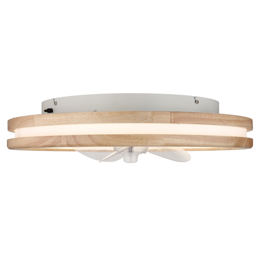 Globo - LED Prigušiva stropna svjetiljka s ventilatorom LED/30W/230V 2700-6500K smeđa + daljinski upravljač