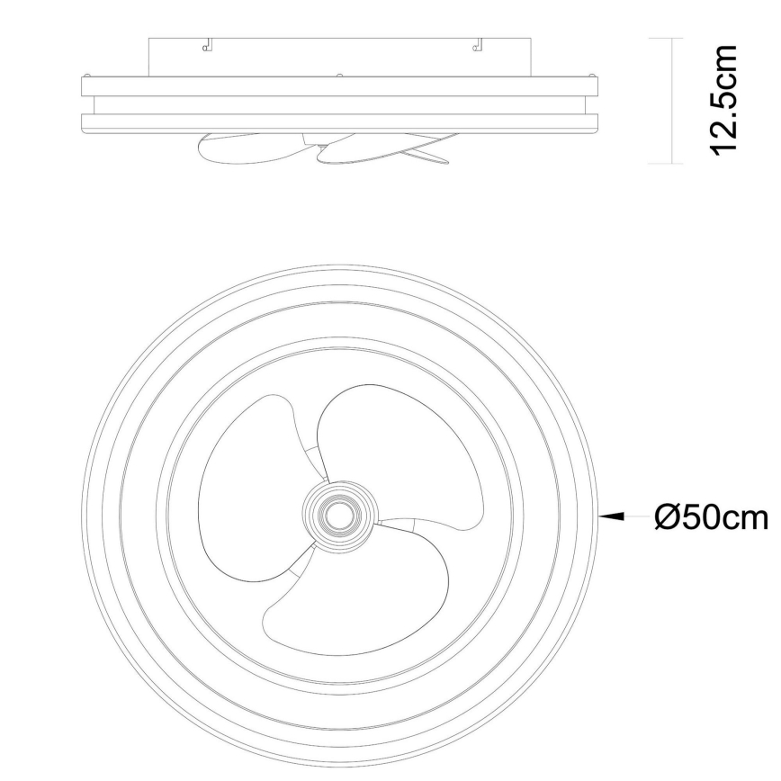 Globo - LED Prigušiva stropna svjetiljka s ventilatorom LED/30W/230V 2700-6500K smeđa + daljinski upravljač