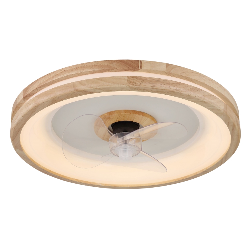 Globo - LED stropna svjetiljka s ventilatorom, prigušivač svjetla LED/30W/230V 2700-6500K smeđa + daljinski upravljač