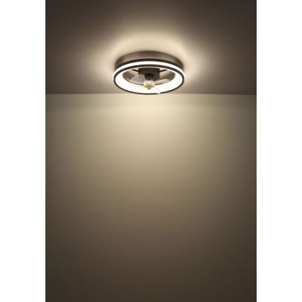 Globo - LED Prigušiva stropna svjetiljka s ventilatorom LED/30W/230V 2700-6500K crna + daljinski upravljač