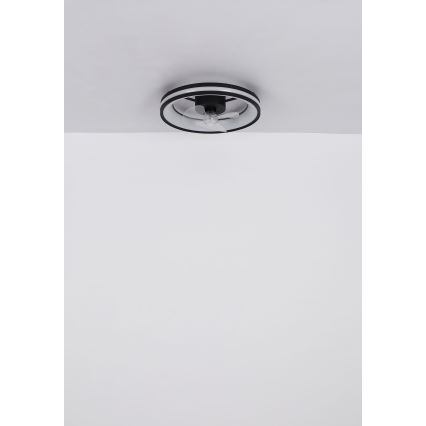 Globo - LED Prigušiva stropna svjetiljka s ventilatorom LED/30W/230V 2700-6500K crna + daljinski upravljač