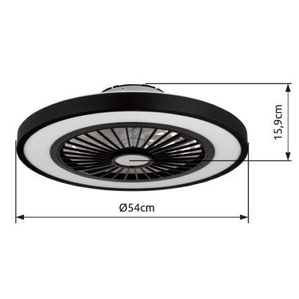 Globo - LED Prigušivi stropni ventilator LED/45W/230V 3000-6500K + daljinski upravljač