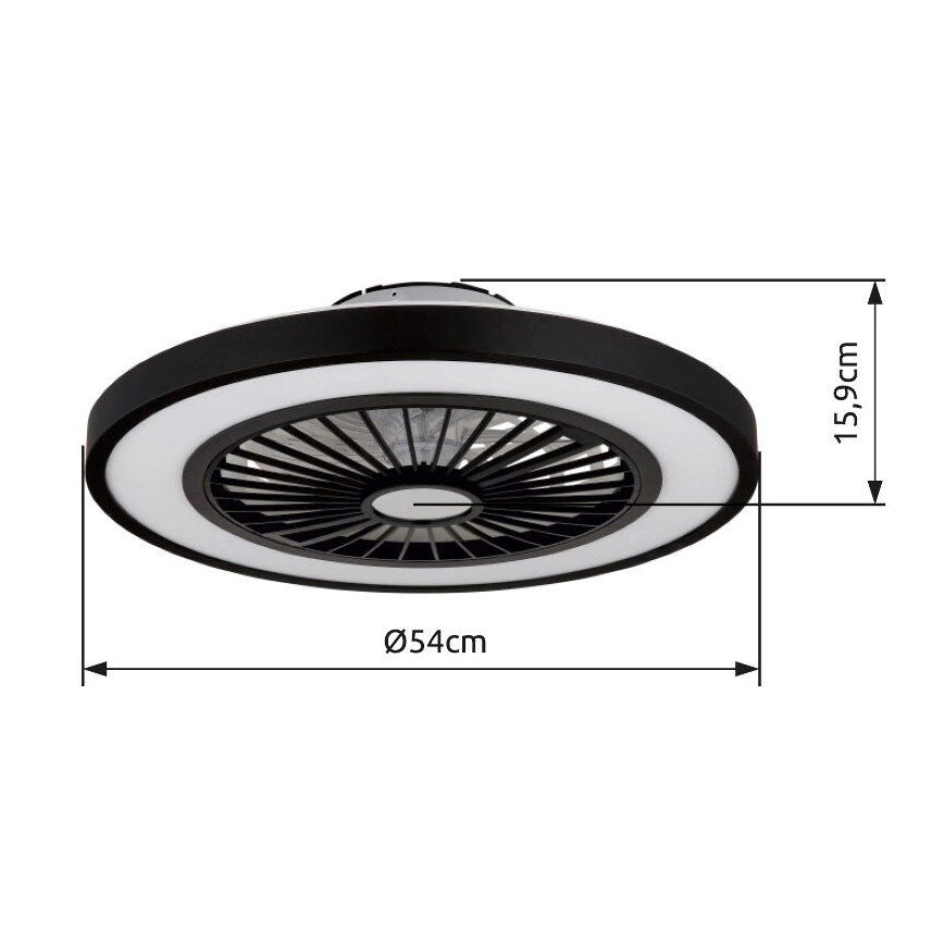 Globo - LED Prigušivi stropni ventilator LED/45W/230V 3000-6500K + daljinski upravljač