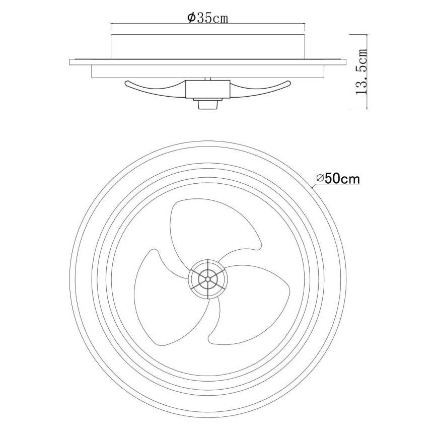 Globo - LED Prigušivi stropni ventilator LED/32W/230V 2700-6500K + daljinski upravljač