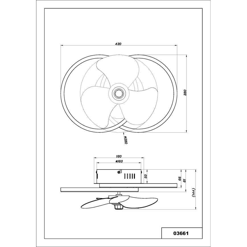 Globo - LED Prigušivi stropni ventilator LED/24W/230V 2700-6500K + daljinski upravljač