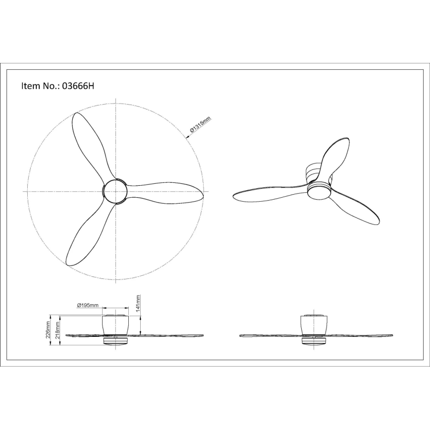 Globo - LED stropni ventilator s prigušivanjem svjetla LED/20W/230V 3000-6500K + daljinski upravljač