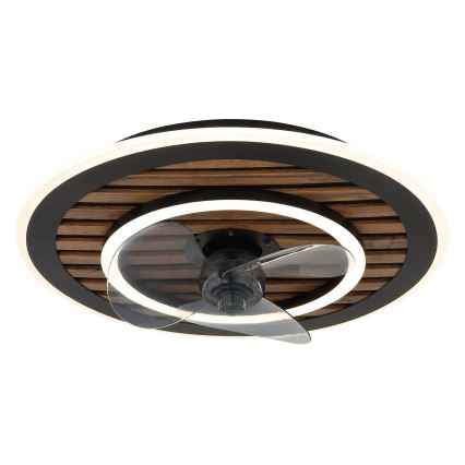 Globo - Stropni LED ventilator s mogućnošću prigušivanja LED/36W/230V 2700-6000K crna + daljinski upravljač