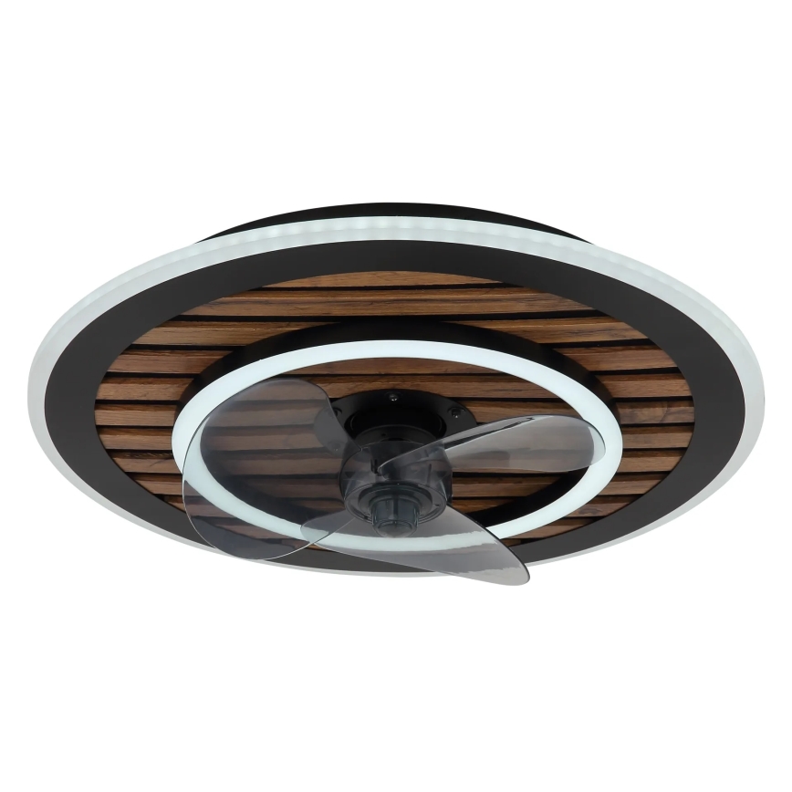Globo - Stropni LED ventilator s mogućnošću prigušivanja LED/36W/230V 2700-6000K crna + daljinski upravljač