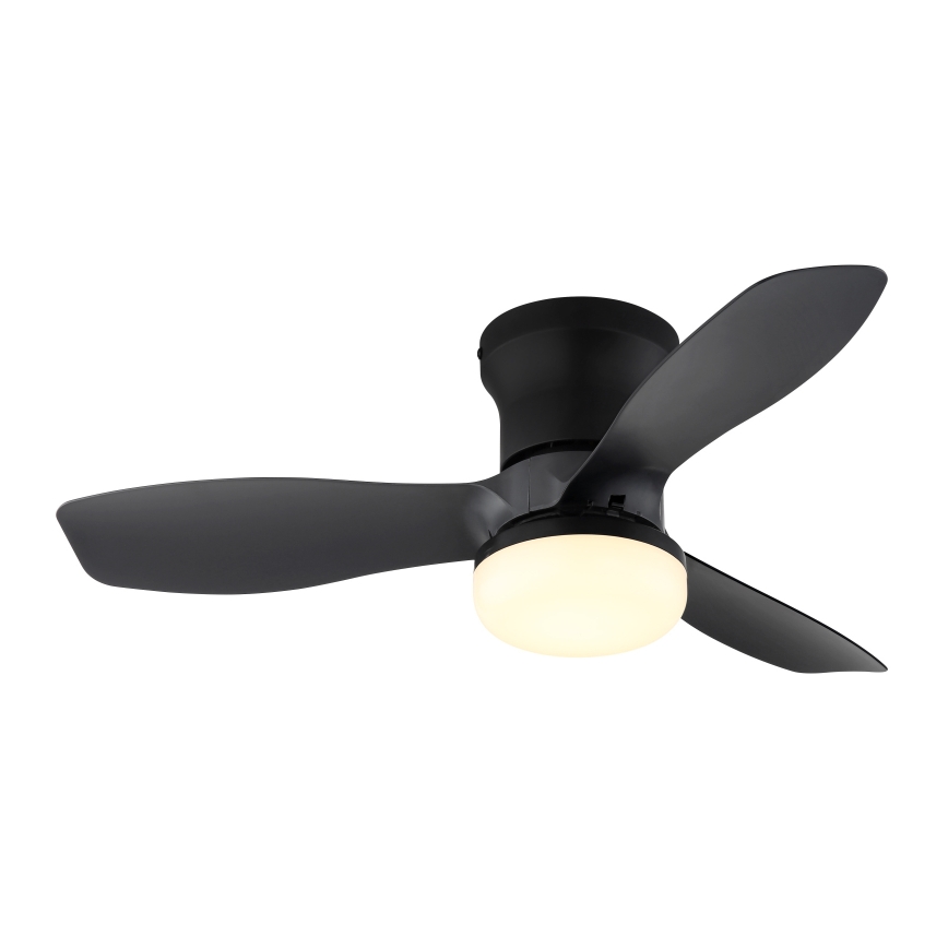 Globo - Prigušivi stropni ventilator s LED/15W/230V 2700-6500K crni + daljinski upravljač