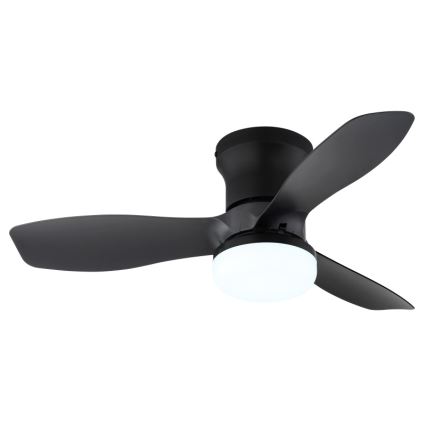 Globo - Prigušivi stropni ventilator s LED/15W/230V 2700-6500K crni + daljinski upravljač