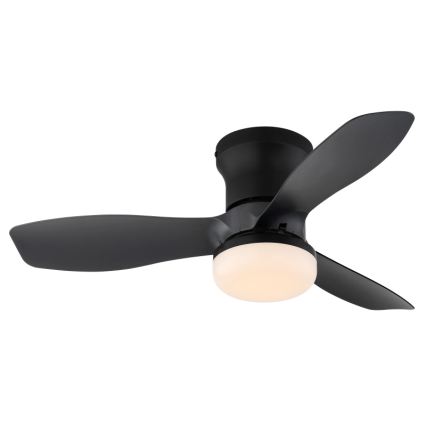 Globo - Prigušivi stropni ventilator s LED/15W/230V 2700-6500K crni + daljinski upravljač