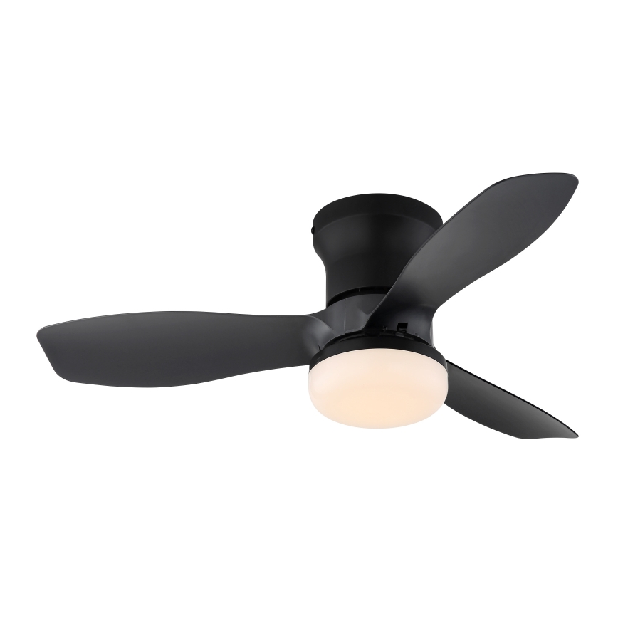 Globo - Prigušivi stropni ventilator s LED/15W/230V 2700-6500K crni + daljinski upravljač