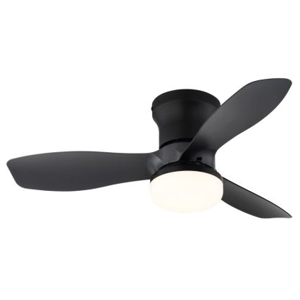 Globo - Prigušivi stropni ventilator s LED/15W/230V 2700-6500K crni + daljinski upravljač