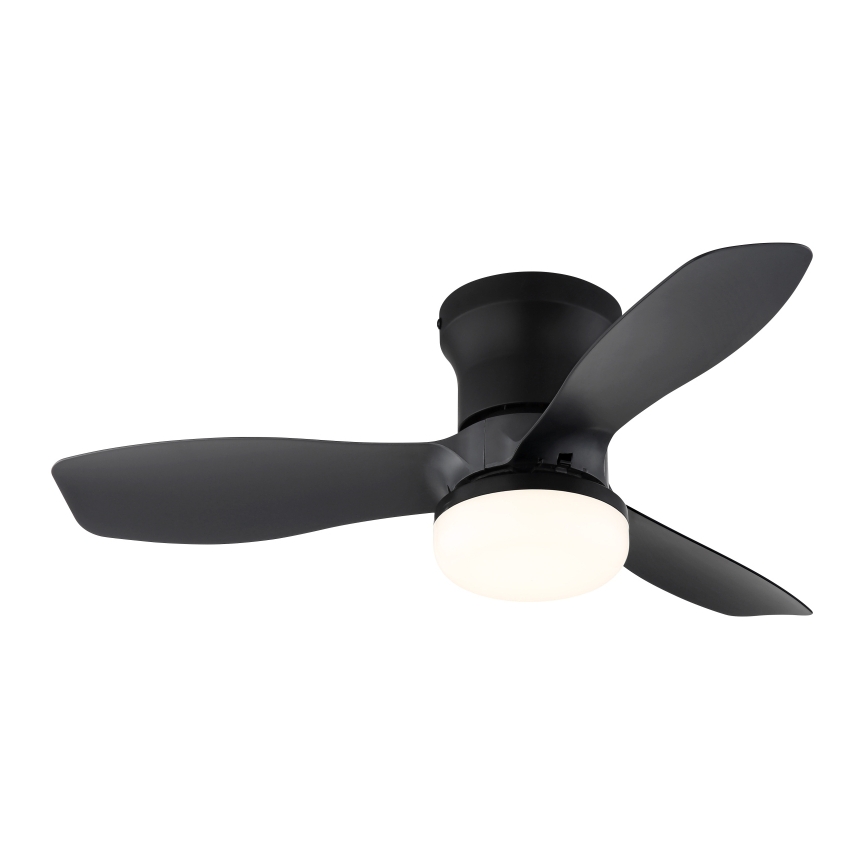 Globo - Prigušivi stropni ventilator s LED/15W/230V 2700-6500K crni + daljinski upravljač