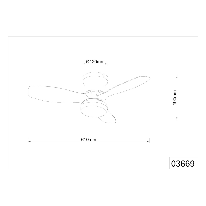 Globo - Prigušivi stropni ventilator s LED/15W/230V 2700-6500K crni + daljinski upravljač