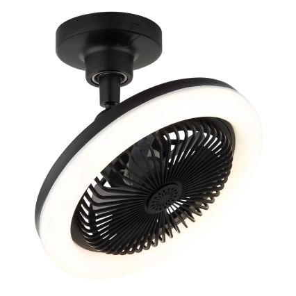 Globo - LED stropni ventilator s mogućnošću prigušivanja LED/20W/230V 3000-6500K crni + daljinski upravljač