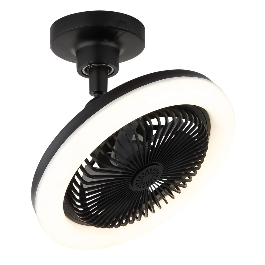 Globo - LED stropni ventilator s mogućnošću prigušivanja LED/20W/230V 3000-6500K crni + daljinski upravljač