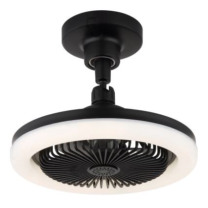 Globo - LED stropni ventilator s mogućnošću prigušivanja LED/20W/230V 3000-6500K crni + daljinski upravljač