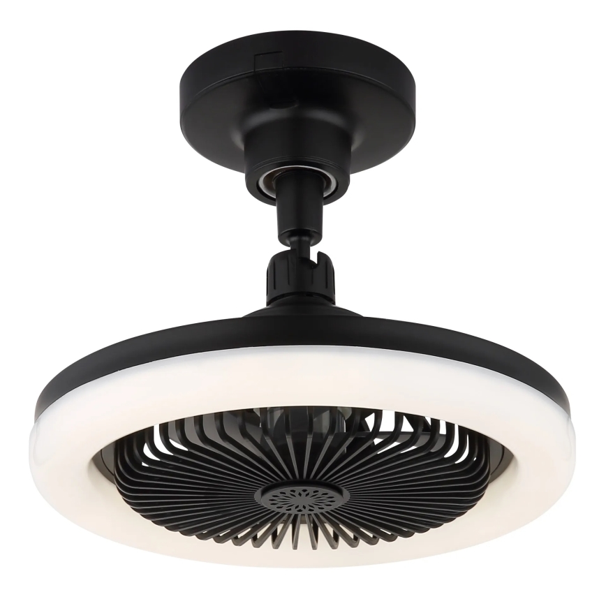 Globo - LED stropni ventilator s mogućnošću prigušivanja LED/20W/230V 3000-6500K crni + daljinski upravljač