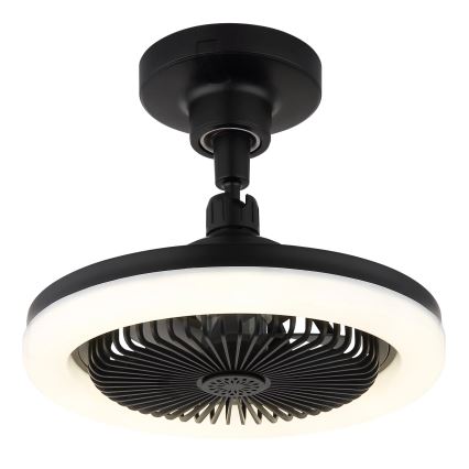 Globo - LED stropni ventilator s mogućnošću prigušivanja LED/20W/230V 3000-6500K crni + daljinski upravljač