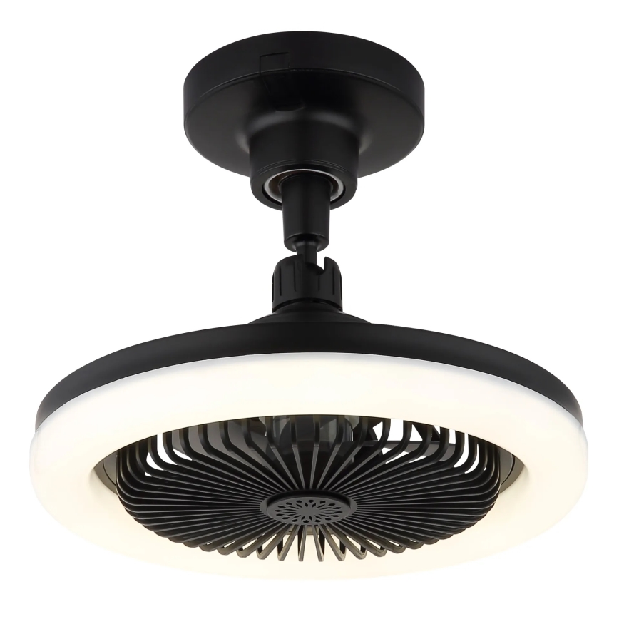 Globo - LED stropni ventilator s mogućnošću prigušivanja LED/20W/230V 3000-6500K crni + daljinski upravljač
