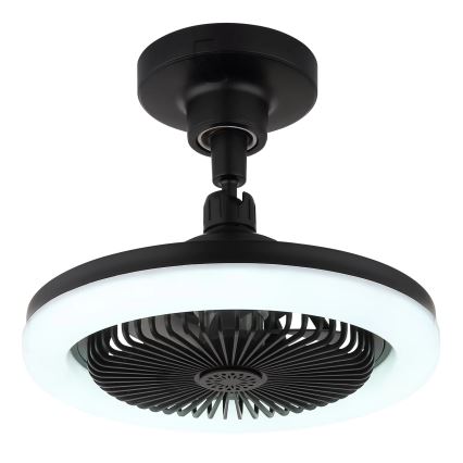 Globo - LED stropni ventilator s mogućnošću prigušivanja LED/20W/230V 3000-6500K crni + daljinski upravljač