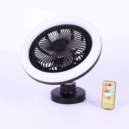 Globo - LED stropni ventilator s mogućnošću prigušivanja LED/20W/230V 3000-6500K crni + daljinski upravljač