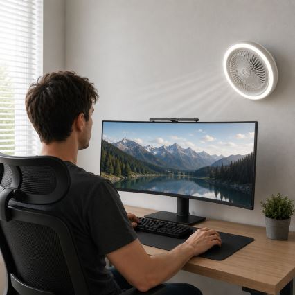 Globo - LED stropni ventilator s prigušivanjem LED/20W/230V 3000-6500K bijela + daljinski upravljač