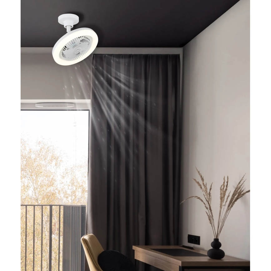Globo - LED stropni ventilator s prigušivanjem LED/20W/230V 3000-6500K bijela + daljinski upravljač