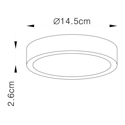 Globo 12366-15 - LED Stropna svjetiljka VITOS LED/15W/230V