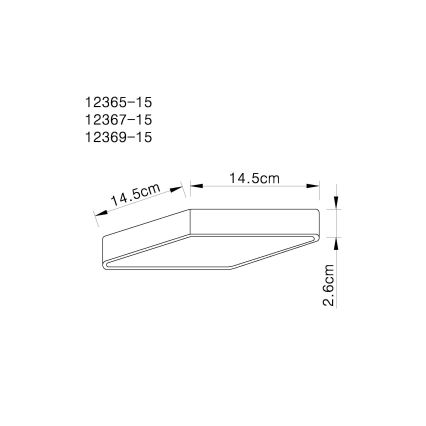 Globo 12367-15 - LED Stropna svjetiljka VITOS LED/15W/230V