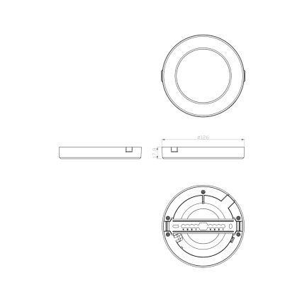 Globo - LED Stropna svjetiljka LED/6W/230V 3000/4000/6500K crna