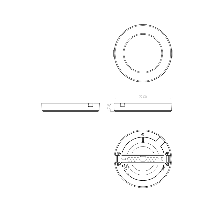 Globo - LED Stropna svjetiljka LED/6W/230V 3000/4000/6500K crna