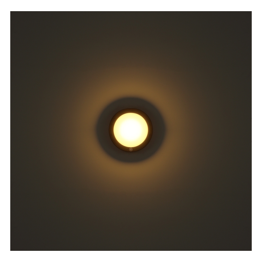 Globo - LED Punjiva dodirna zidna svjetiljka LED/1,2W/3,7V pr. 15 cm 1800 mAh crna