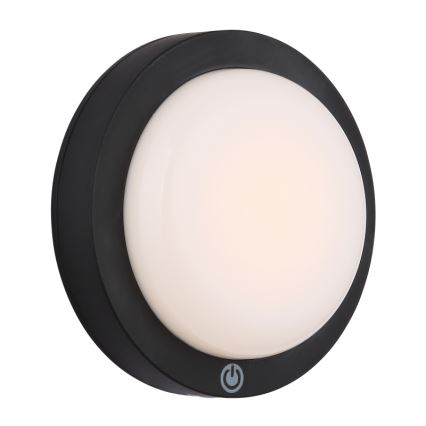 Globo - LED Punjiva dodirna zidna svjetiljka LED/1,2W/3,7V pr. 15 cm 1800 mAh crna