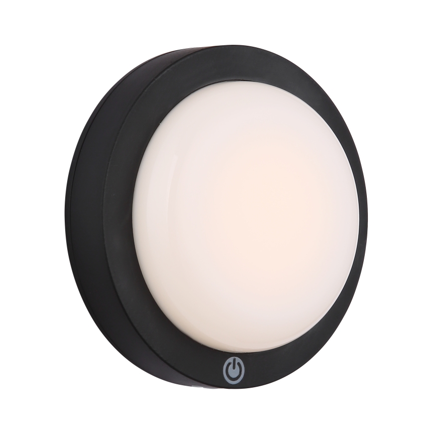 Globo - LED Punjiva dodirna zidna svjetiljka LED/1,2W/3,7V pr. 15 cm 1800 mAh crna