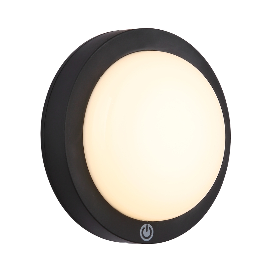 Globo - LED Punjiva dodirna zidna svjetiljka LED/1,2W/3,7V pr. 15 cm 1800 mAh crna