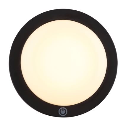 Globo - LED Punjiva dodirna zidna svjetiljka LED/1,2W/3,7V pr. 15 cm 1800 mAh crna