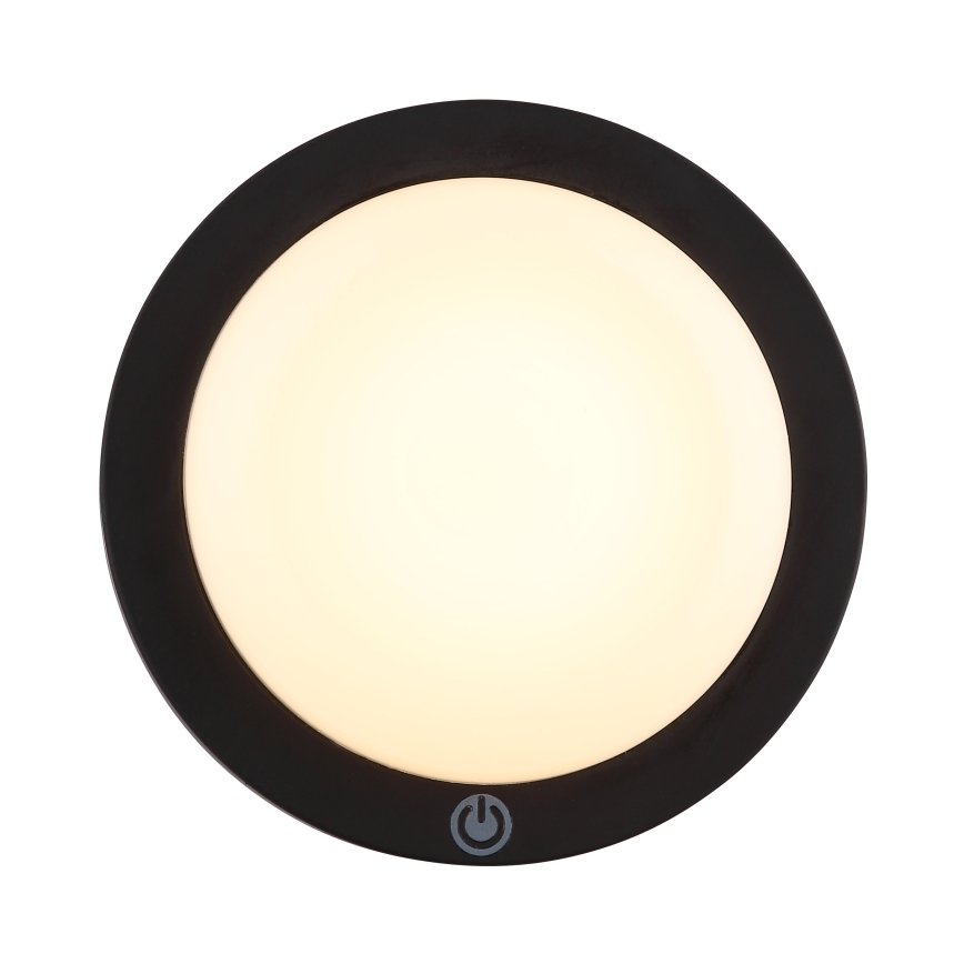 Globo - LED Punjiva dodirna zidna svjetiljka LED/1,2W/3,7V pr. 15 cm 1800 mAh crna