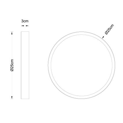 Globo - LED Stropna svjetiljka LED/15W/230V pr. 25 cm