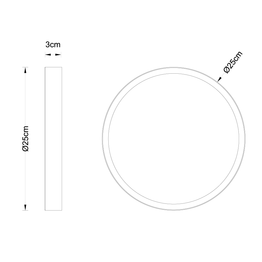 Globo - LED Stropna svjetiljka LED/15W/230V pr. 25 cm