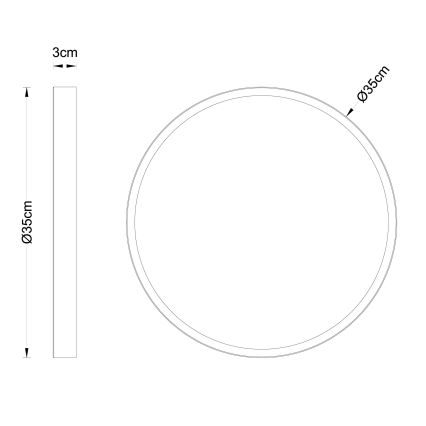 Globo - LED Stropna svjetiljka LED/22W/230V pr. 35 cm